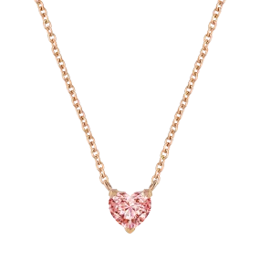 Venus pink solitaire necklace 0.2ct