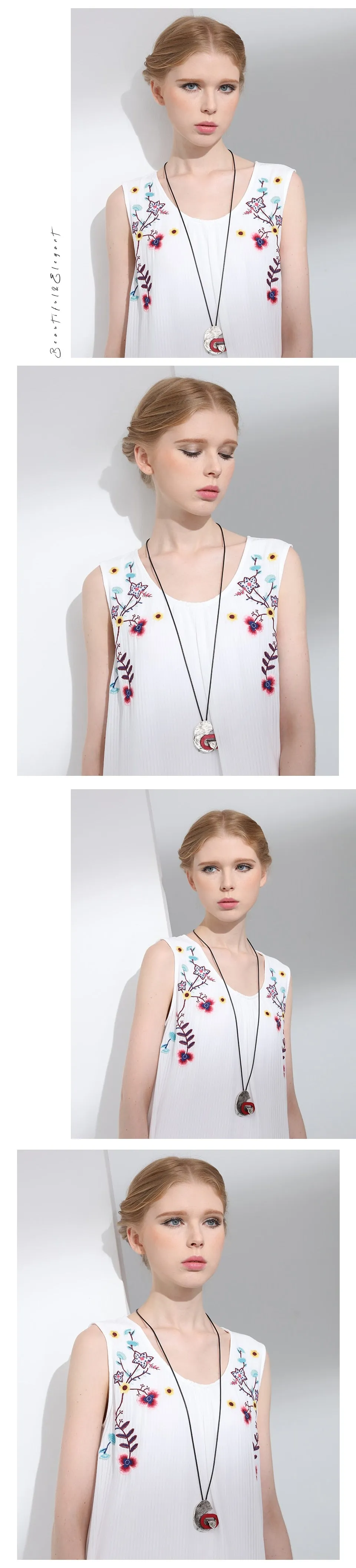 Vintage Handmade irregular long rope Pendant&Necklaces