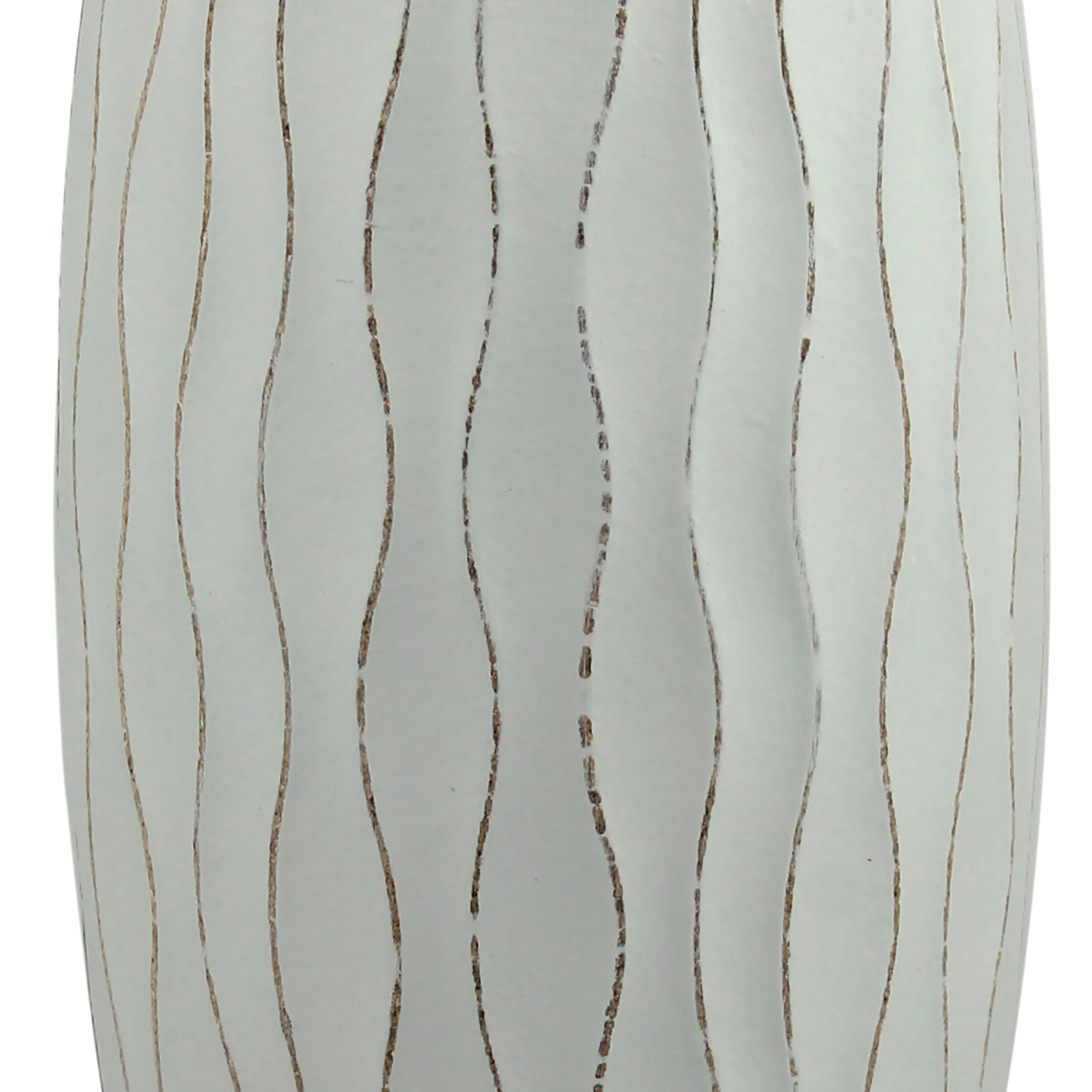 Vintage Textured Pale Ocean Blue Tall Wooden Vase, Small (WS)