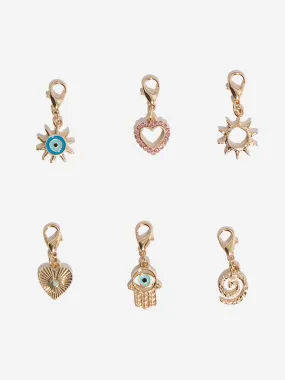 Westside Accessories Gold DIY Assorted Evil-Eye Charms - Pack of 6
