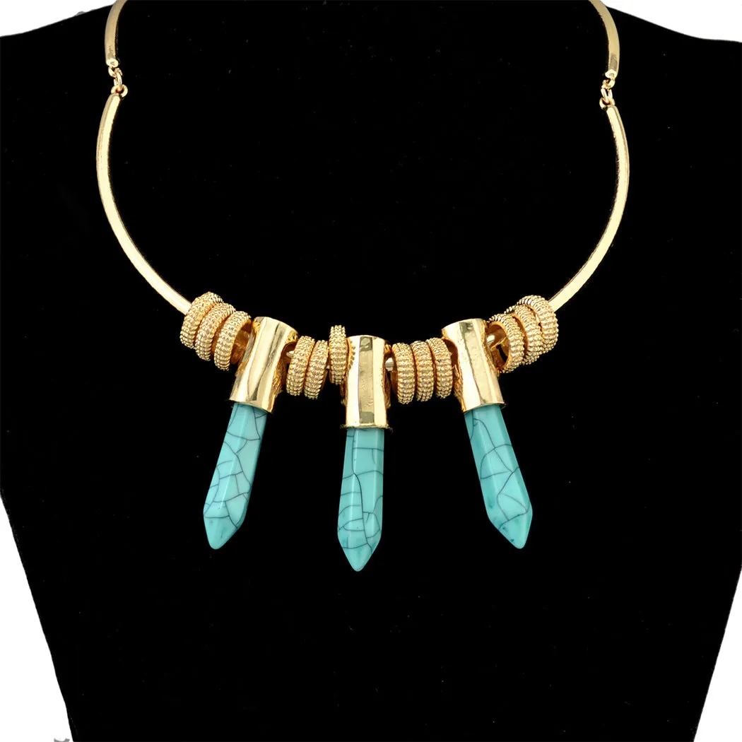 Wholesale Alloy Gemstone  crystal necklace JDC-NE-Yunl008