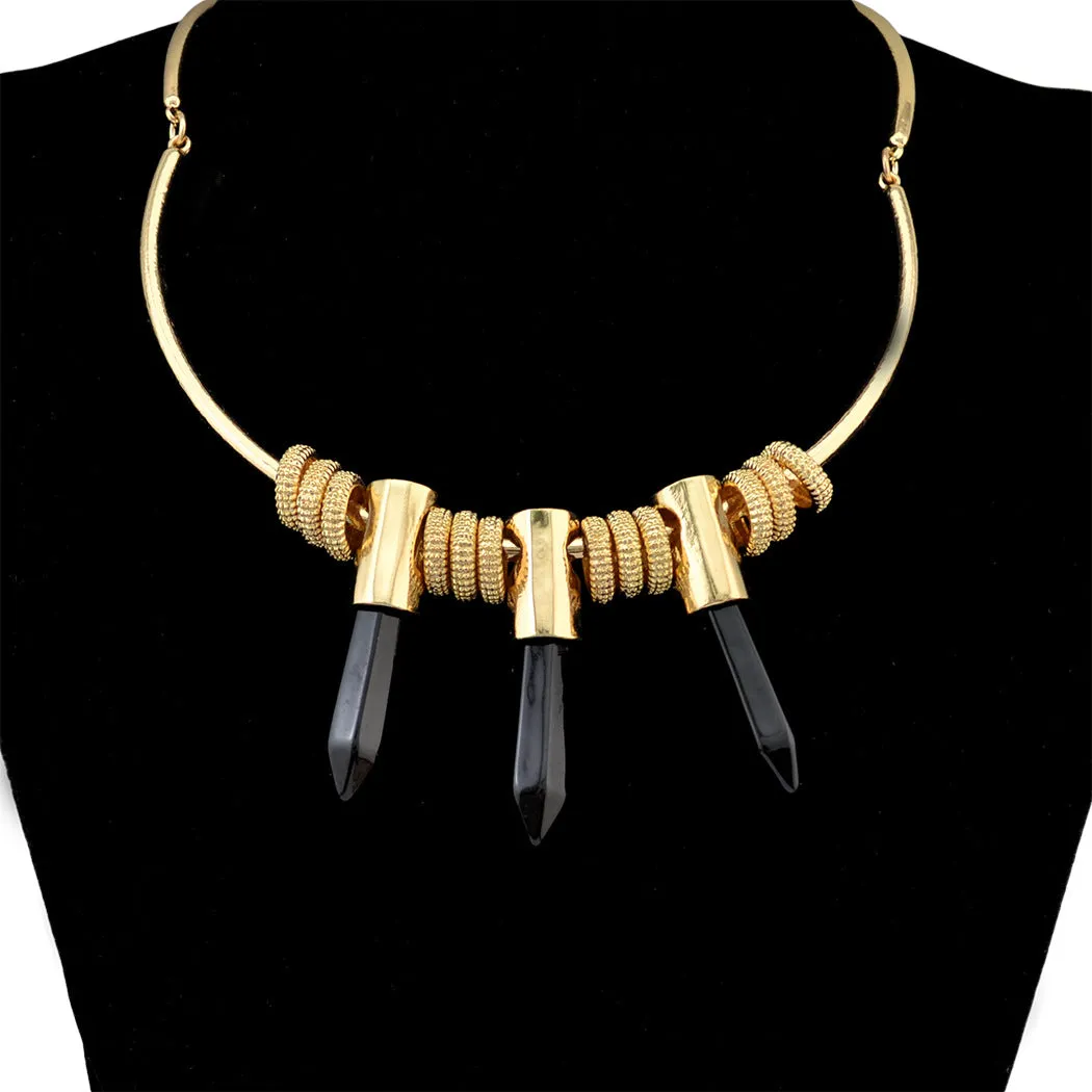 Wholesale Alloy Gemstone  crystal necklace JDC-NE-Yunl008