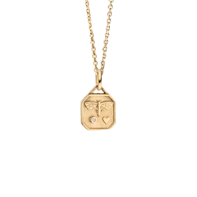World gold day bee necklace
