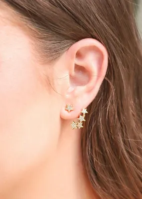 You're A Star Earrings - Crystal/Gold